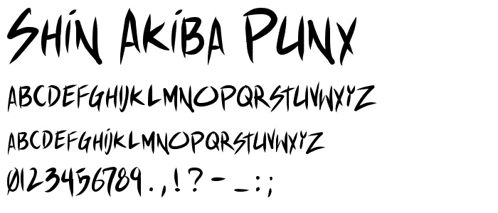 Shin Akiba Punx font